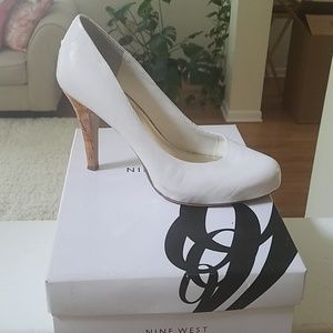 Nine west white pumps